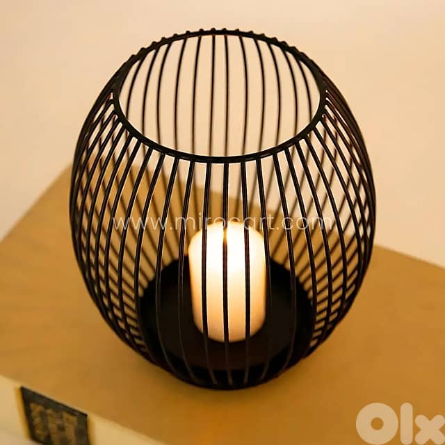 Black Lantern Candle Holders – Geometric Frames for Magical Home Glow 2