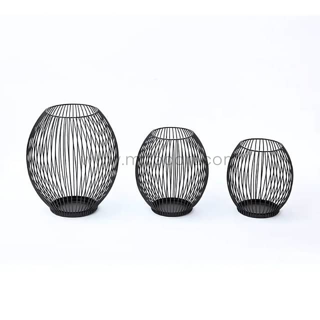 Black Lantern Candle Holders – Geometric Frames for Magical Home Glow 6