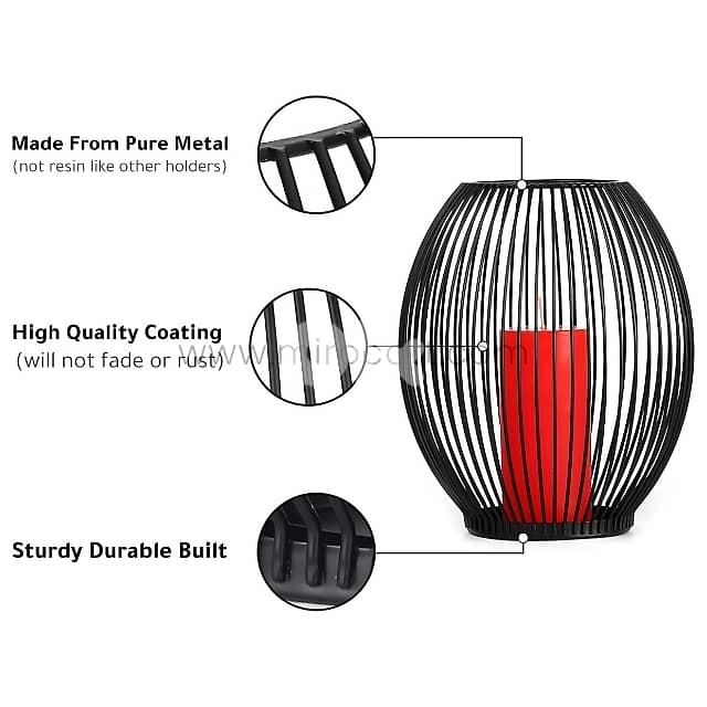 Black Lantern Candle Holders – Geometric Frames for Magical Home Glow 11