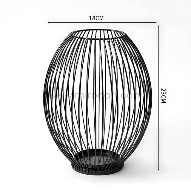 Black Lantern Candle Holders – Geometric Frames for Magical Home Glow 14