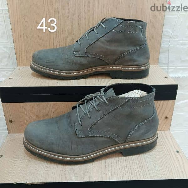 Grey leather shoes size 43 0