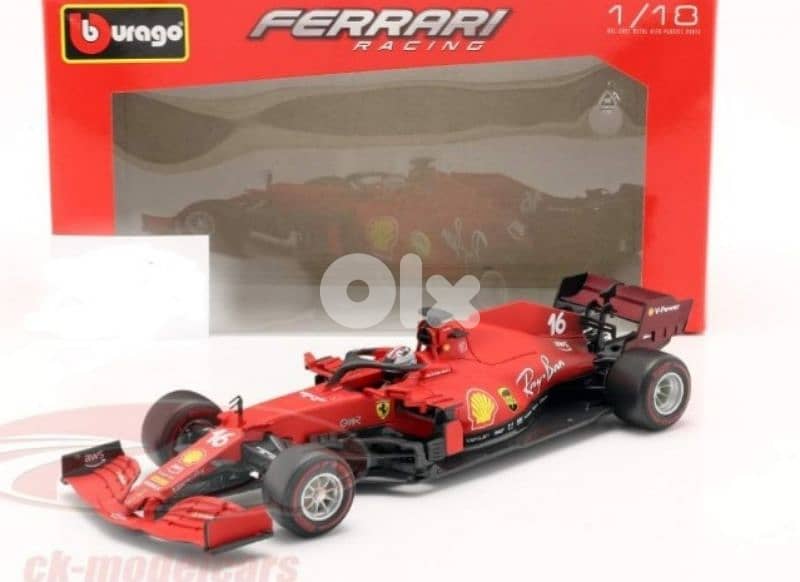 C. Leclerc Ferrari SF21 (2021) diecast car model 1;18 . 0