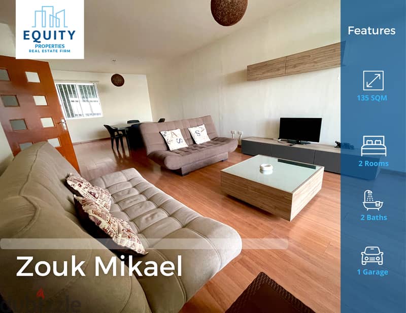 Furnished 135 SQM Apartment For Rent In Zouk Mikael#RK158126 0