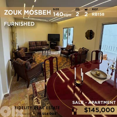 Apartment for sale in Zouk Mosbeh RB158 شقة مفروشة للبيع في زوق مصبح