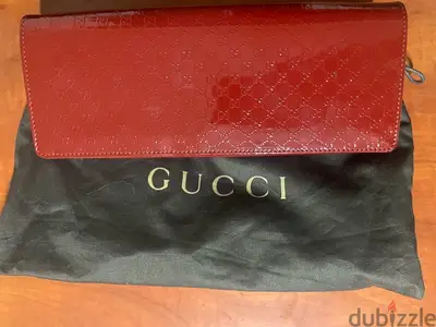 Gucci Microguccissima Pattern Patent Leather Red Clutch Gucci Microguccissima Pattern Patent Leather Red Clutch