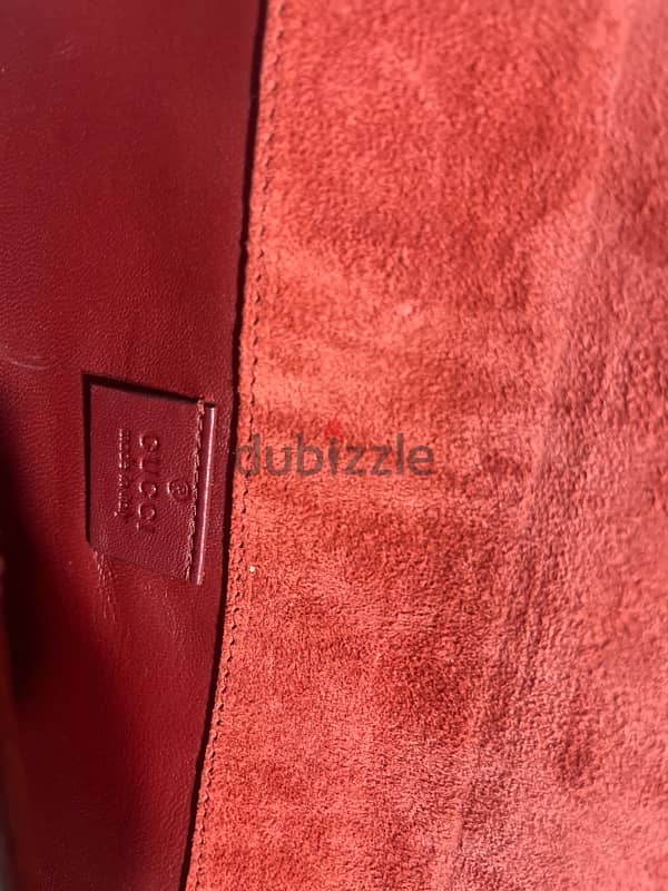Gucci Microguccissima Pattern Patent Leather Red Clutch 2