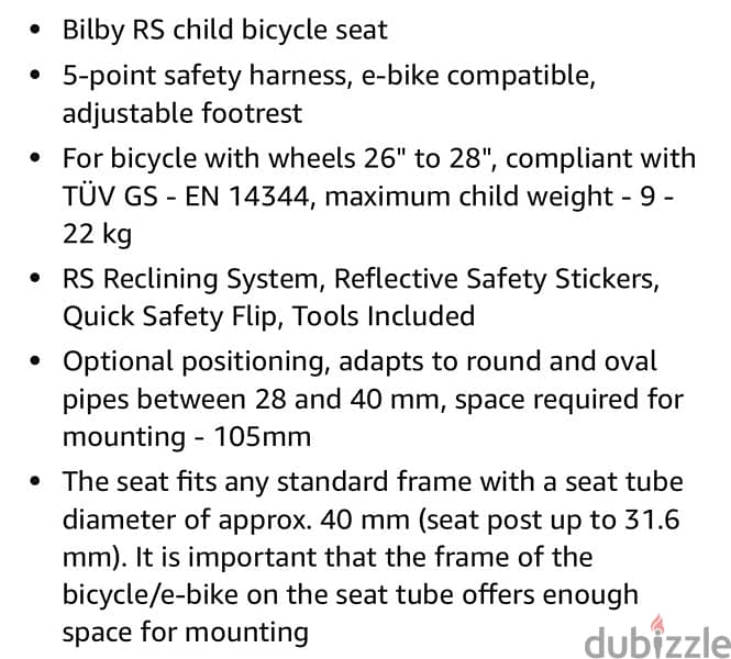polisport kids bike seat 16