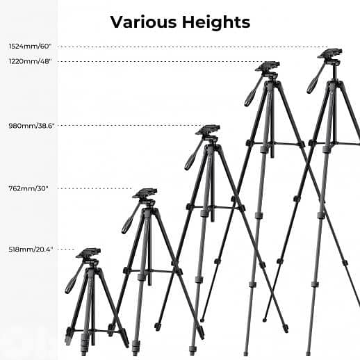 K&F Concept 1.5M Travel Tripod with Bluetooth Remote KF09.125 3