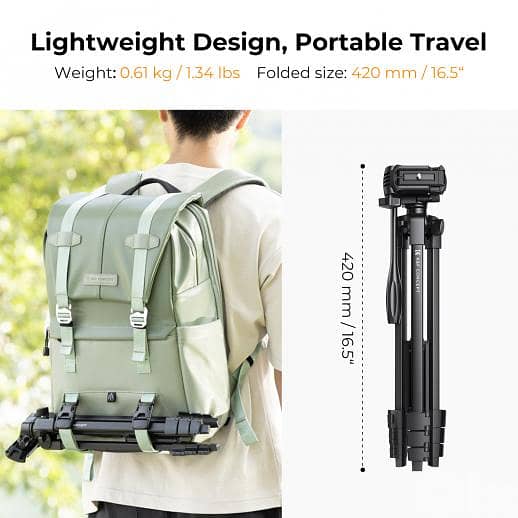 K&F Concept 1.5M Travel Tripod with Bluetooth Remote KF09.125 4