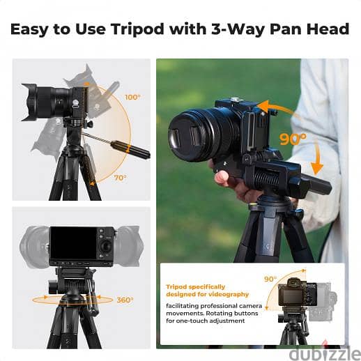 K&F Concept 1.9M Travel Tripod with Bluetooth Remote KF09.126 4