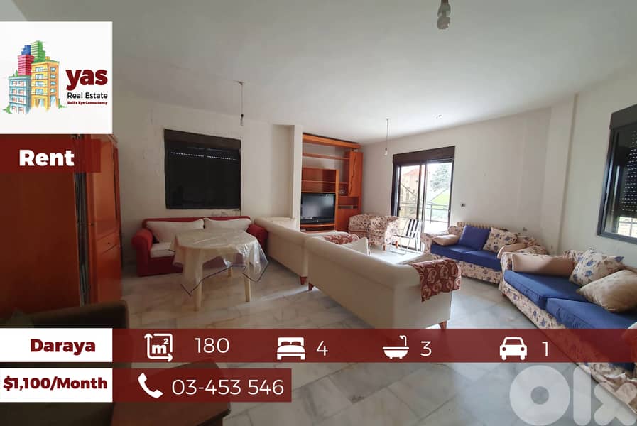 Daraya 180m2 | Rent | Well Maintained | Partial View | Quiet Street|KH 0