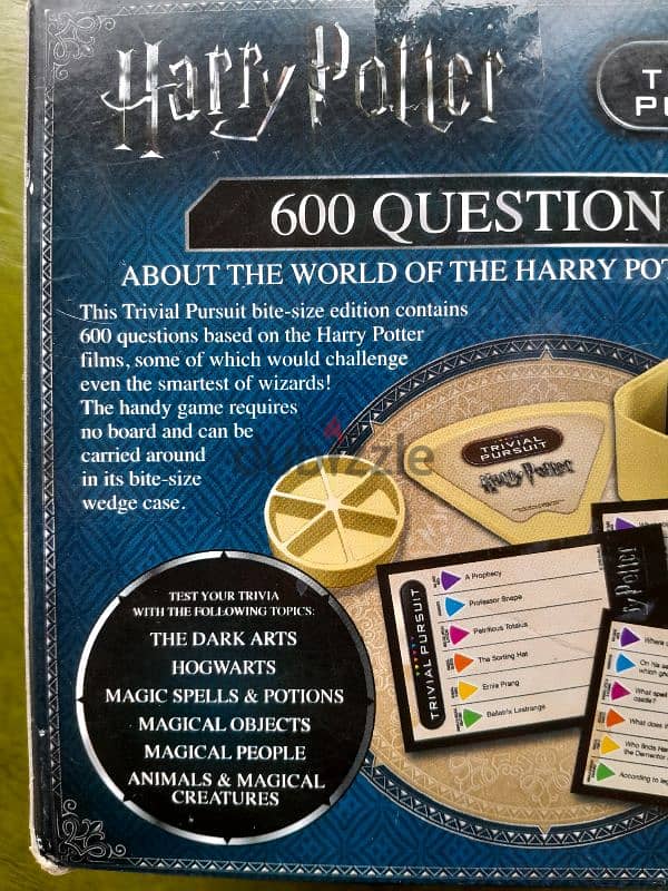 HARRY POTTER card game Trivial pursuit  600 questions for Enthusiasts 5