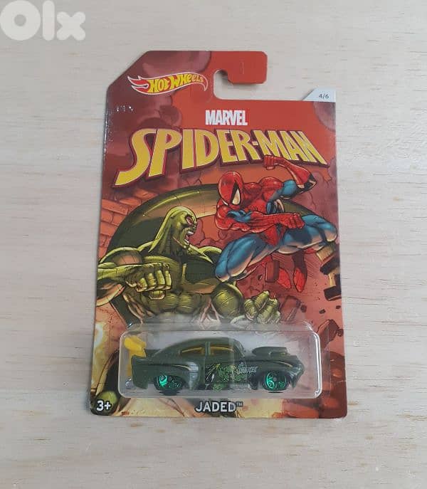 Spider-Man (Jaded) Hot Wheels diecast car model 1;64. 0