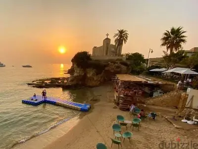 Beach chalet duplex for rent in halat with sea access min 6 month