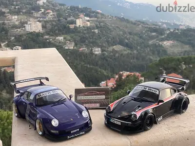 diecast resin model car porsche rwb 993 scale 1/18