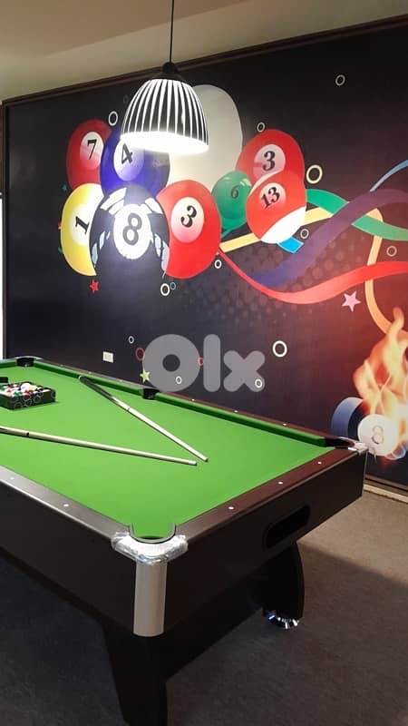 Billiard Pool Table MDF 8ft Free Cues and Balls full set 5