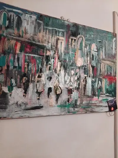 رسم زيتي على القماش يدويه