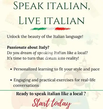 Private lessons in Italian Language, beginners and advanced