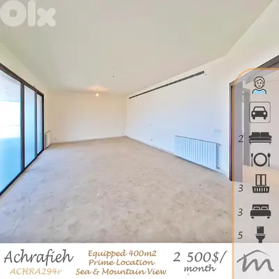 Ashrafieh | Signature 400m² Luxurious Apart | Open Sea & Mountain View