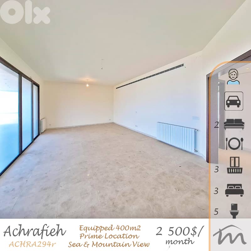 Ashrafieh | Signature 400m² Luxurious Apart | Open Sea & Mountain View 0