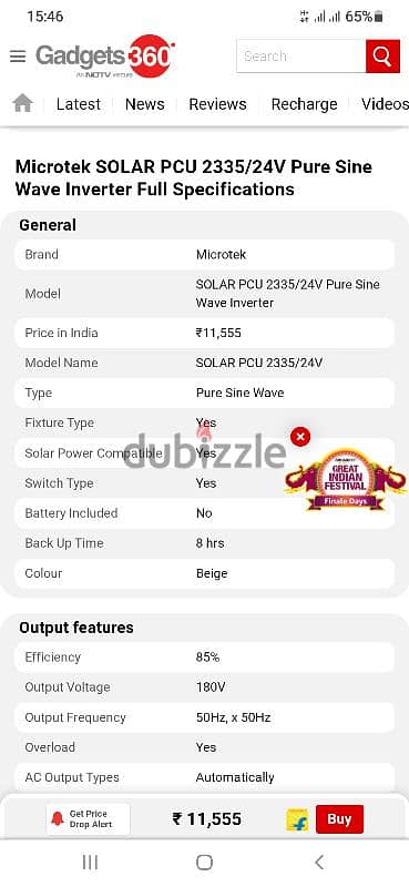 microtek solar pure sine wave inverter 1