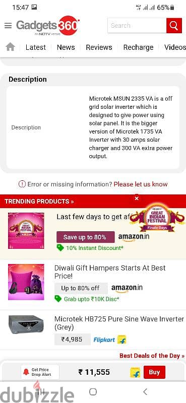 microtek solar pure sine wave inverter 5