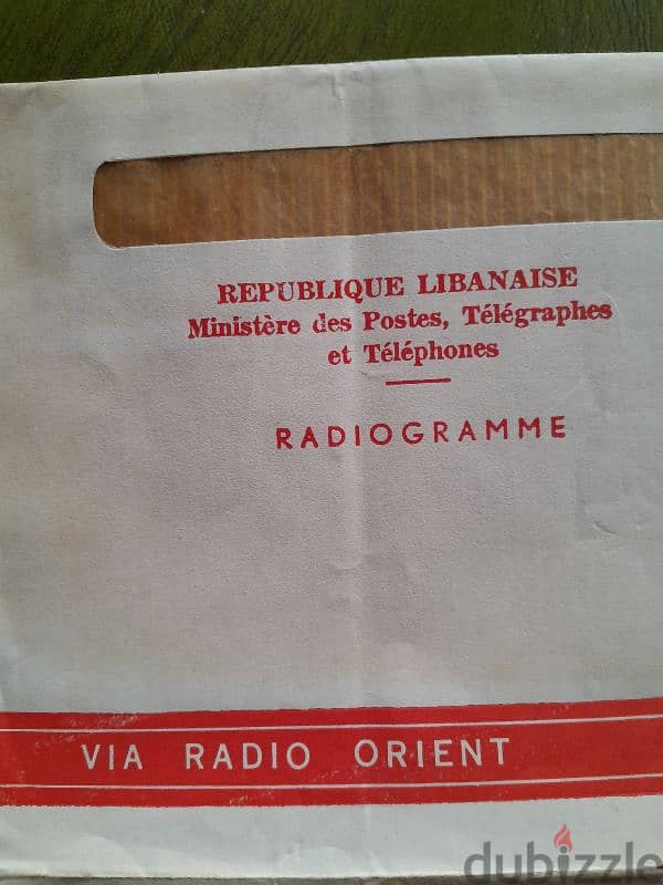 Vintage Rare  70's  Official RADIOGRAMME via Radio Orient with letter 2