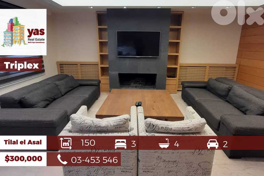 Tilal El Asal 150m2 | Triplex Chalet | Fully Furnished / Equipped |PA 0