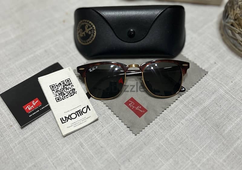 Ray-ban Clubmaster Polarized Glasses 100% Authentic 2