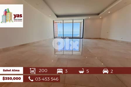 Sahel Alma 200m2| Brand New | Decorated | Luxury |Sea View | PA |