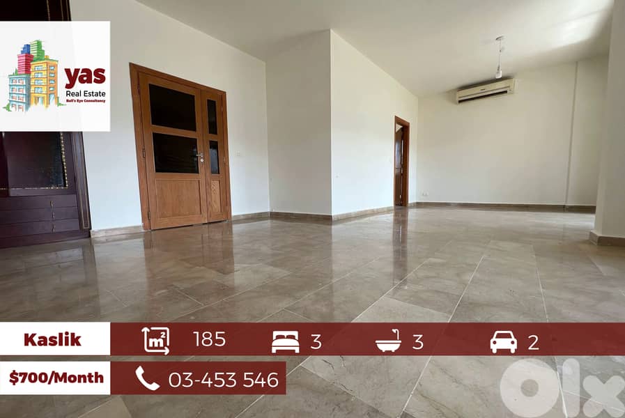 Kaslik 185m2 | Rent | Mountain View | High End | Dead End Street | EH 0