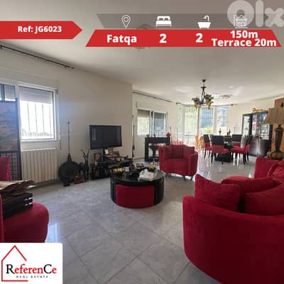 Furnished apartment + terrace in Fatqa شقة مفروشة + تراس في فتقا