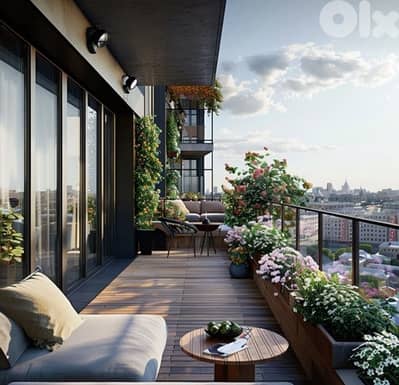 Unique conceptual penthouse surrounded by terraces sea view gemayze