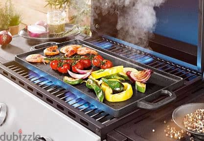grill meister cast iron grill plate/ double face 0
