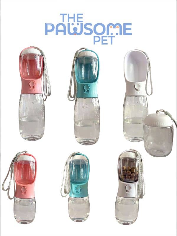Pawsome's water bottle with storage 0
