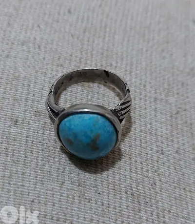 Silver Neyshabur ring خاتم فيروز نيشابوري فضة مميز وزن ١٠،٥٠ غرام