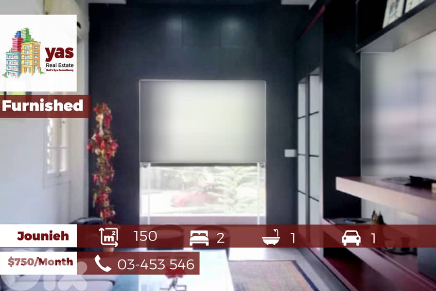 Jounieh 150m2 | Furnished | Rent | Partial View | Mint Condition|IV/EH 0