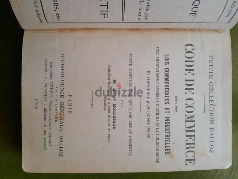 Code de commerce Dalloz 1939 1