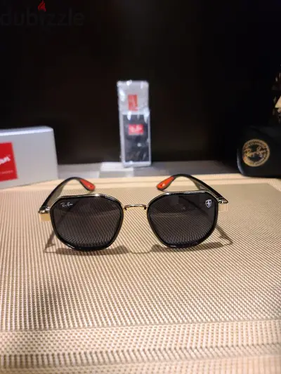 Gold and Black Glossy Ray-Ban Ferrari Scuderia edition RB 3674