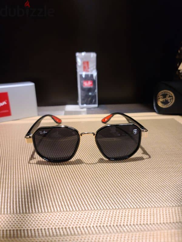 Gold and Black Glossy Ray-Ban Ferrari Scuderia edition RB 3674 0