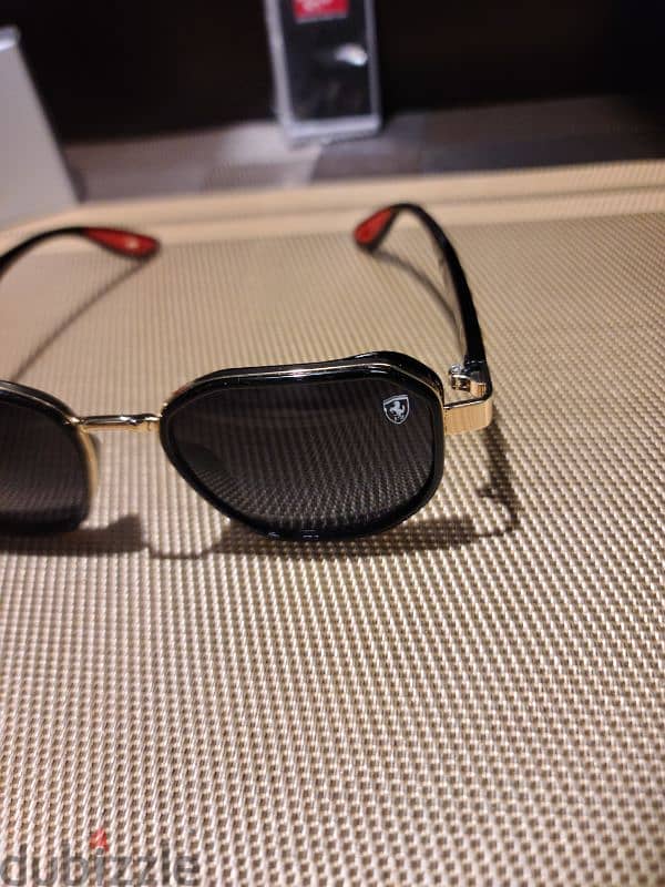 Gold and Black Glossy Ray-Ban Ferrari Scuderia edition RB 3674 1
