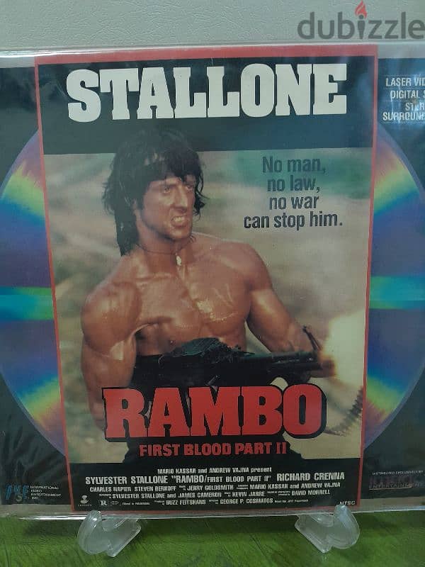 RAMBO First Blood pt. 2 laserdisc Sylvester Stallone 0