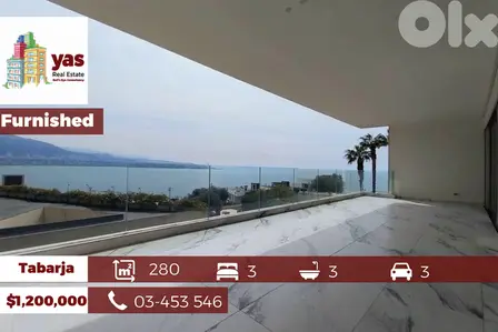 Tabarja 280m2 | Furnished Chalet | Gated Community | Panoramic View|IV