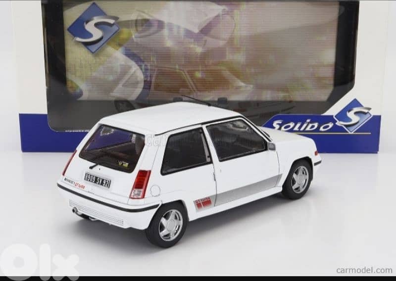 Renault 5 GT Turbo diecast car model 1;18. 3