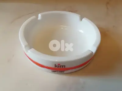 Kim vintage promotional ceramic ashtray 15cm