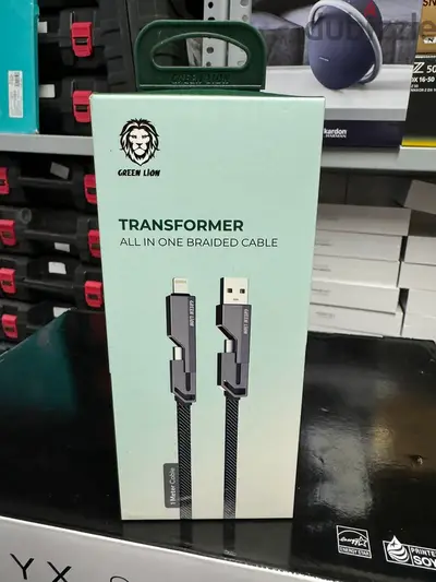 Green lion transformer 4 in 1 braided cable Exclusive & new offer