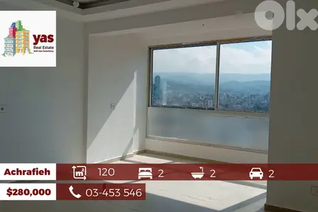 Achrafieh 120m2 | Prime Location | Brand New | View | PA |