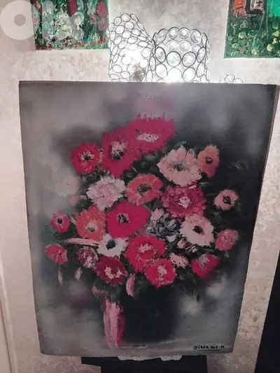 رسم زيتي على القماش يدويه