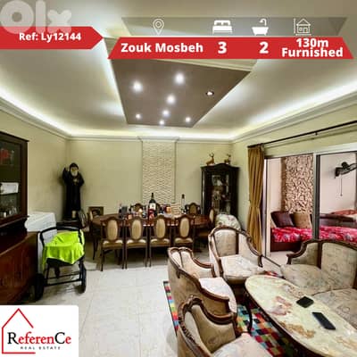 Furnished apartment in Zouk Mosbeh for sale شقة مفروشة في زوق مصبح