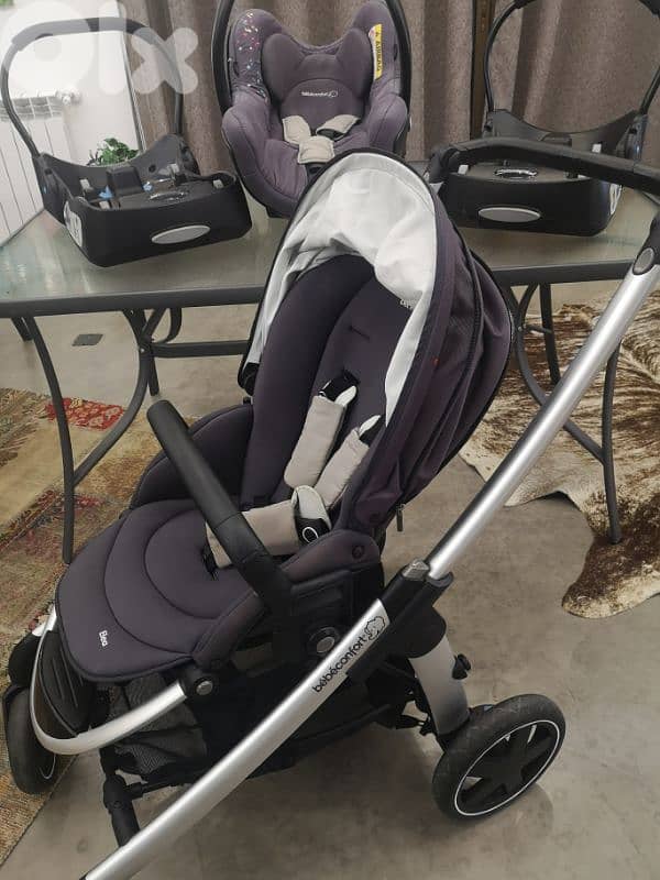 Bebeconfort stroller, car seat and 2 bases 0
